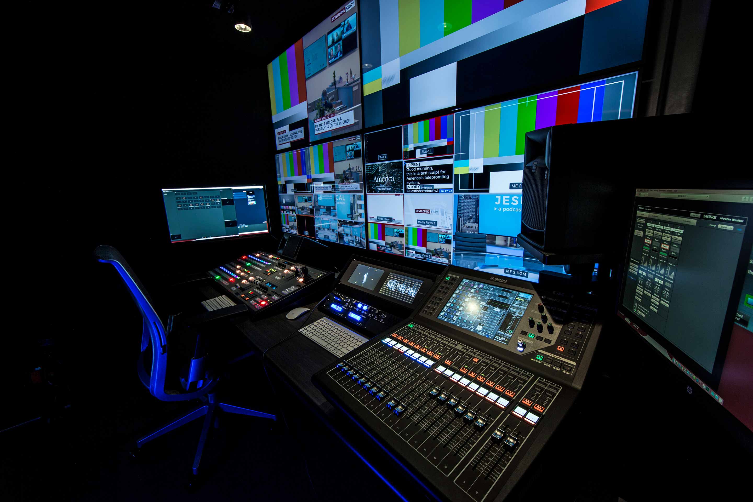 America Media Broadcast Control Room